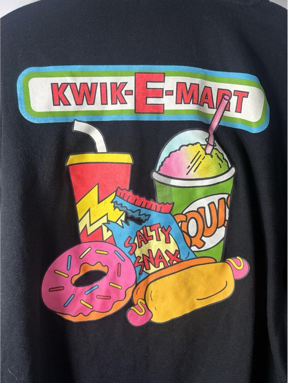 The Simpsons Kwik-E-Mart Hoodie Mens M Black Bart Simpson Slushie Matt Groening - Picture 8 of 12